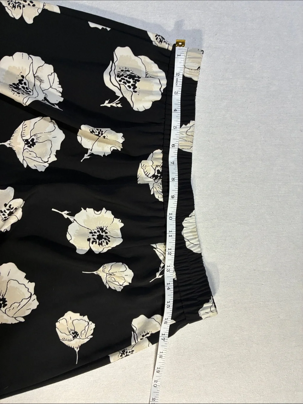 Girls' Black Floral Wide-Leg Pants